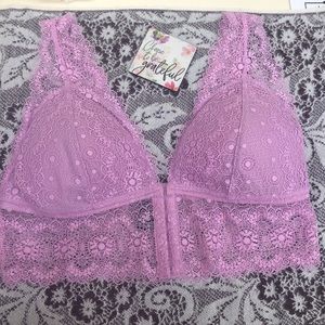 Cato orchid purple lace bralette 1X. NWOT